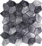 Hexagon Aluminum Mix Grey 11.4"x12.2" | Glens Falls Tile & Supplies