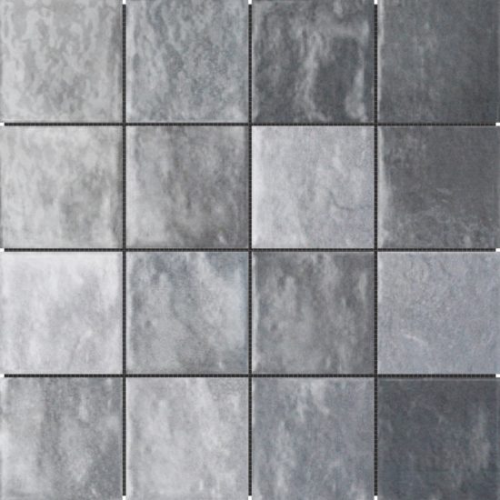 Zellige Glazed Ceramic Grey Mix 3"x3" | Glens Falls Tile & Supplies