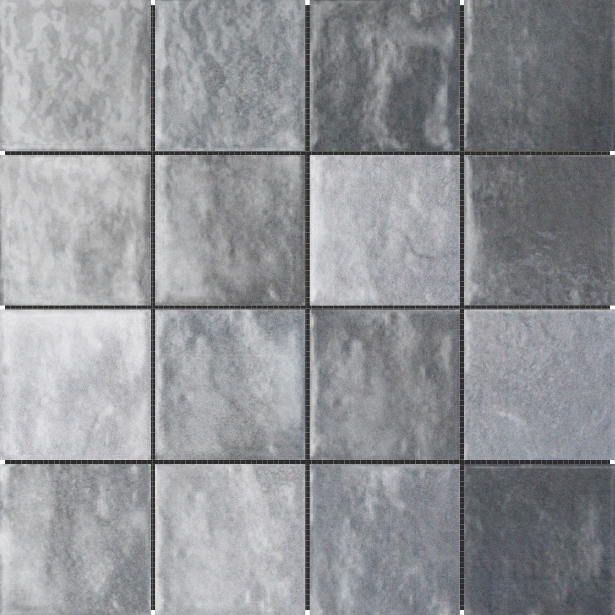 Zellige Glazed Ceramic Grey Mix 3