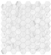 Bianco Venatino 1.25 Honed Hexagon Mosaic | Glens Falls Tile & Supplies