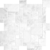Bianco Venatino Mini Versailles Polished Mosaic | Glens Falls Tile & Supplies