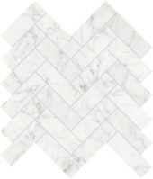 Eterna Bianco 1.25x4 Polished Herringbone Mosaic | Glens Falls Tile & Supplies