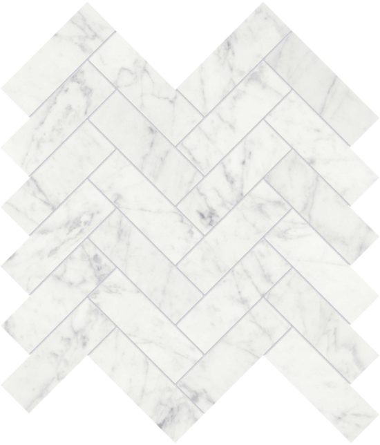 Eterna Bianco 1.25x4 Polished Herringbone Mosaic