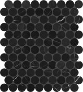 Galaxia Nero 1.25 Penny Round Mosaic | Glens Falls Tile & Supplies