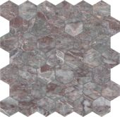 Sereno Burgundy 2 Hexagon Mosaic | Glens Falls Tile & Supplies