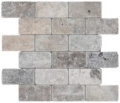 Silver Ash 2x4 Brick Mosaic | Glens Falls Tile & Supplies
