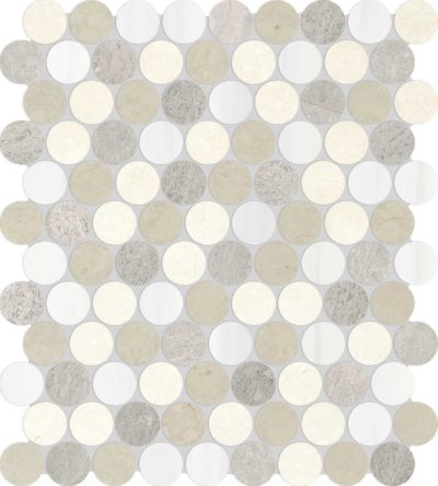 Utopio 1.25 Penny Round Dune Mosaic