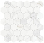 Royal Stoneworks 2" Crown Calacatta Hex | Glens Falls Tile & Supplies