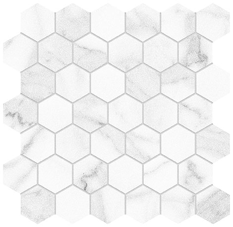 Royal Stoneworks 2" Grandvein White Hex