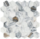 Royal Stoneworks 2" Regal White Vein Hex | Glens Falls Tile & Supplies