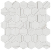 Royal Stoneworks 2" Tuscan White Vein Hex | Glens Falls Tile & Supplies