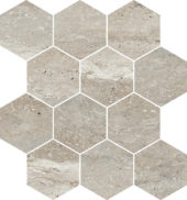 Saturnia 3x3 Hex Silver Matte | Glens Falls Tile & Supplies