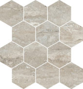 Saturnia 3x3 Hex Silver Matte | Glens Falls Tile & Supplies