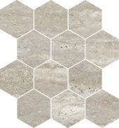 Saturnia 3x3 Hex Silver Matte | Glens Falls Tile & Supplies