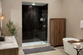 Black Ice Gloss Shower Wall Kit 30x60x94 | Glens Falls Tile & Supplies