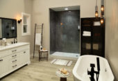 Cracked Slate Gloss Shower Wall Kit 32x60x94 | Glens Falls Tile & Supplies