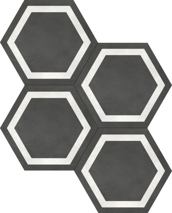 Form 7" Hexagon Frame Graphite | Glens Falls Tile & Supplies