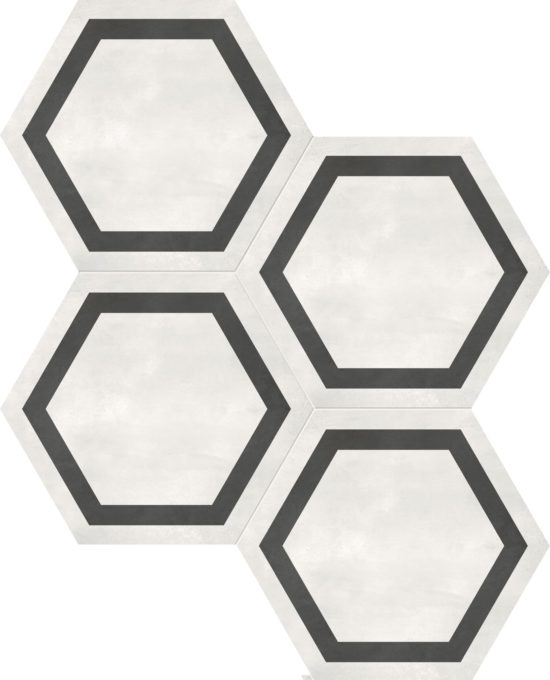 Form 7" Hexagon Frame Ivory | Glens Falls Tile & Supplies