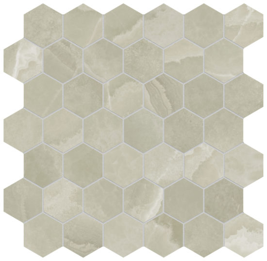 Lustra 2" Hex Onyx Sage Honed | Glens Falls Tile & Supplies