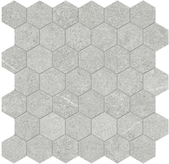 Mjork 2 Hex Ash | Glens Falls Tile & Supplies