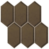Obsidian Bronze Beveled Hexagon Mosaic | Glens Falls Tile & Supplies