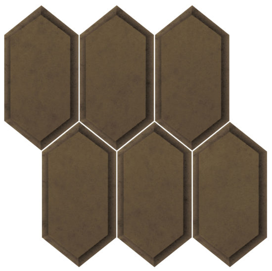 Obsidian Bronze Beveled Hexagon Mosaic | Glens Falls Tile & Supplies