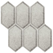 Obsidian Silver Beveled Hexagon Mosaic | Glens Falls Tile & Supplies