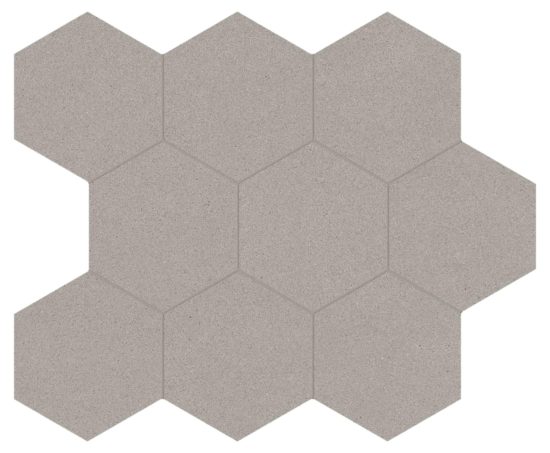 Serena 4" Hex Pewter | Glens Falls Tile & Supplies
