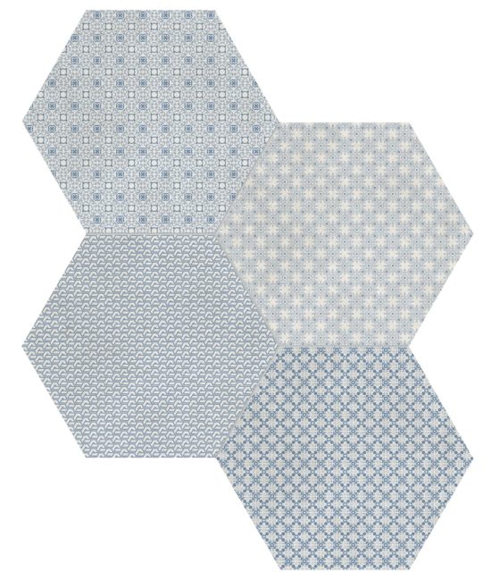 Tapestri 8.5 Denim Blend Hexagon | Glens Falls Tile & Supplies