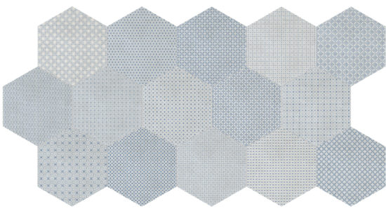 Tapestri 8.5 Denim Blend Hexagon | Glens Falls Tile & Supplies