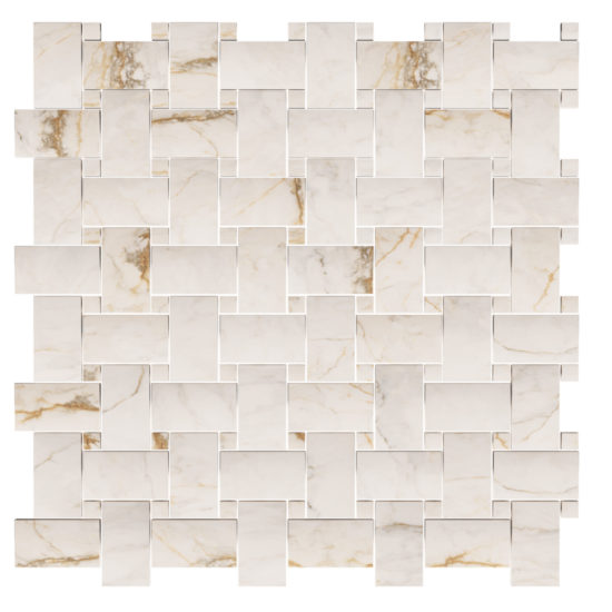 Treasure II Perfect Calacatta 1x2 Basketweave | Glens Falls Tile & Supplies