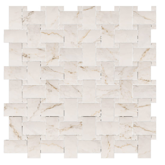 Treasure II Perfect Calacatta 1x2 Basketweave | Glens Falls Tile & Supplies